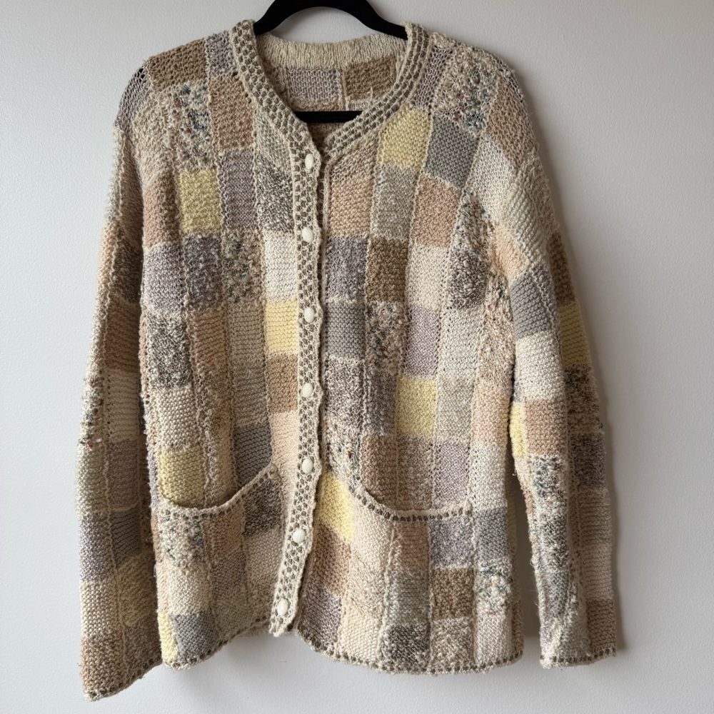 Handmade Patchwork Knit Cardigan